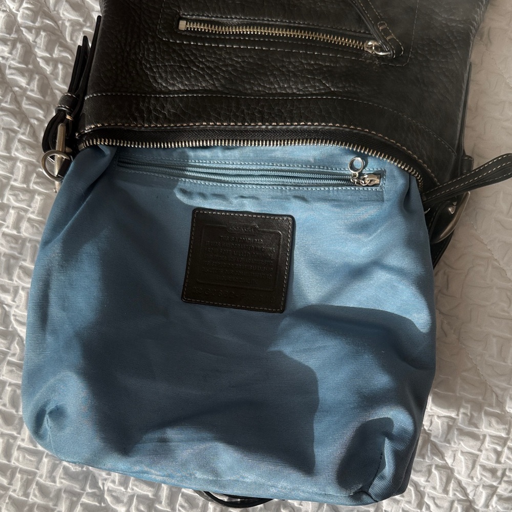 Coach Black Pebble Leather Shoulder Bag - Picture 8 of 9